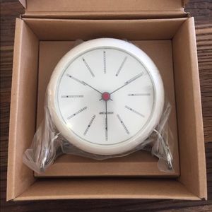 Arne Jacobsen Banker’s Alarm Clock in White